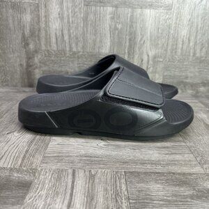 OOFOS OOahh Sport Flex Women's size 11/EURO 42 Black Slides